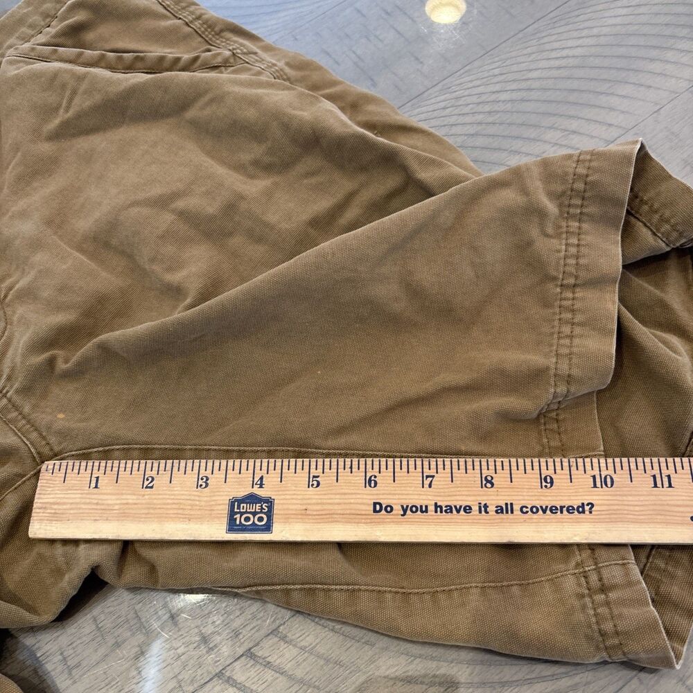 rei mens shorts brown canvas khakis casual travel chino size 36 - Picture 3 of 5